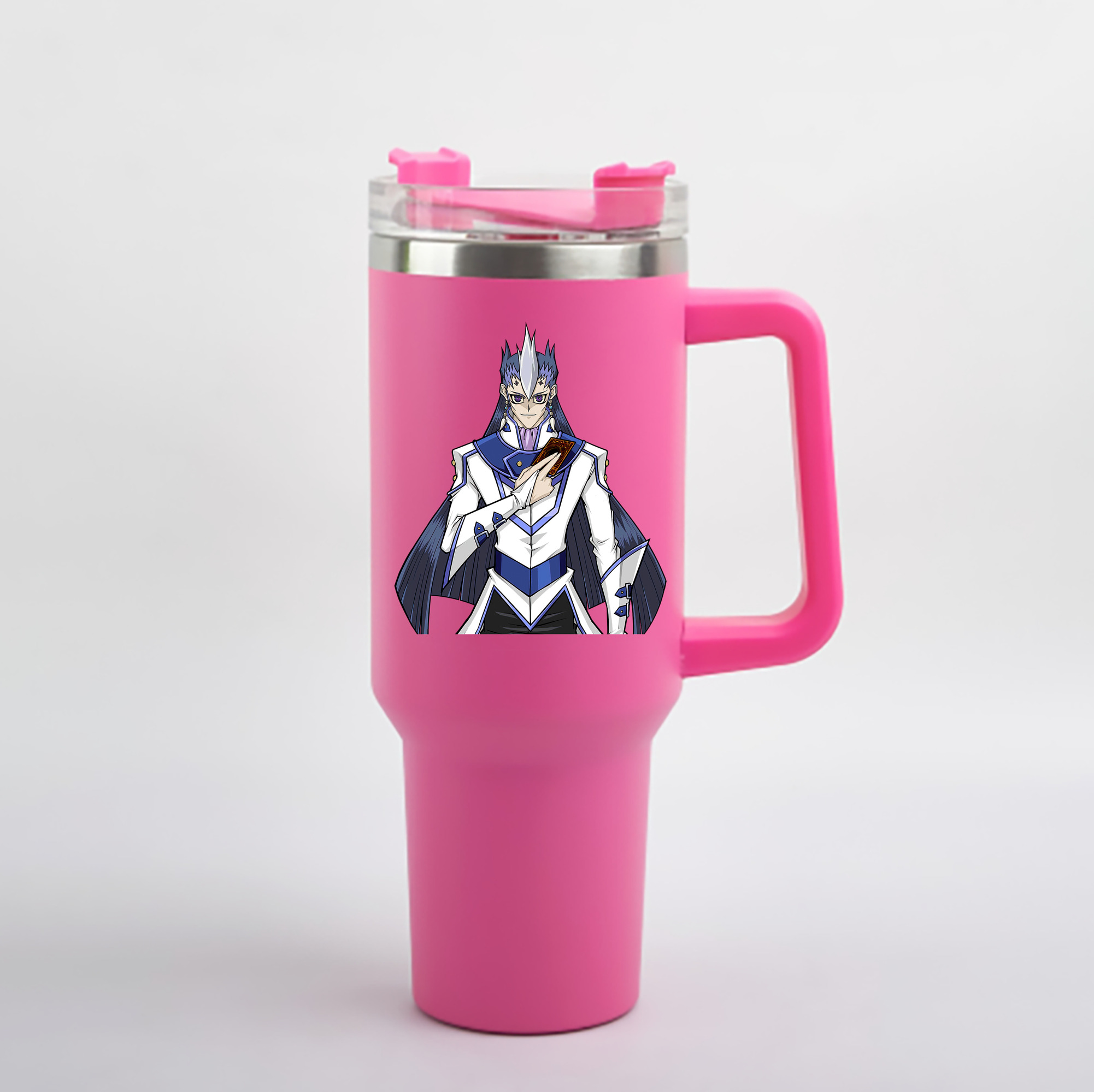 （画像用） 遊☆戯☆王 Yu-Gi-Oh! 1200mL車用タンブラー - クリスタルステッカー（プラスチックストロー付き）